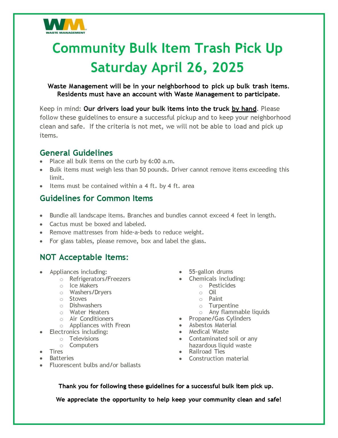 Waste Management Bulk Item Pick Up At 6am Continental Ranch waste-management-bulk-item-pick-up-at-6am-continental-ranch